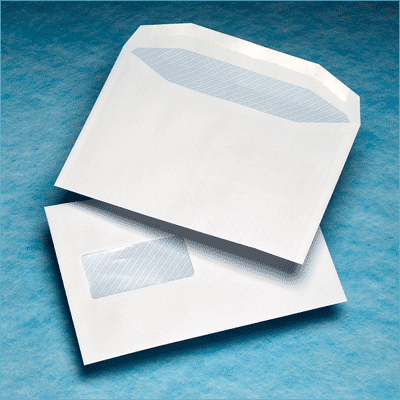 500 C5+ 162x235mm 45x90 High Window 20Left 72Up White 90gsm Gummed Mailing Wallet Envelopes (for machine insertion)